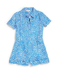 Stella McCartney Kids Toddlers & Little Girls Silk Spot Print Romper   Blue