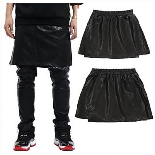 The New Men Leather Skirts Pants