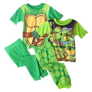 Teenage Mutant Ninja Turtle Toddler Boys 4 Piece Short Sleeve Pajama Set  