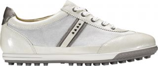 Womens ECCO Golf Life Street Luxe   White/White/Steel Apache Lace Up Shoes