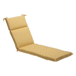 Pillow Perfect 72.5 x 21 Outdoor Geometric Chaise Lounge Cushion Green/White  