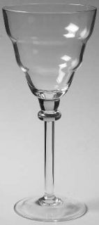 Mario Cioni Bibo Water Goblet   Rippled Bowl,Smooth Stem,Clear