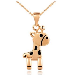 Vintage Giraffe Shape Slivery And Golden Alloy Necklace(1 Pc)(Gold,Slivery)