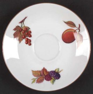 Royal Worcester Evesham Gold (Porcelain) Saucer for Flat Cup, Fine China Dinnerw