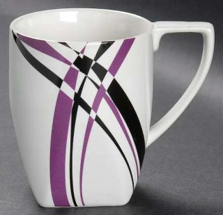 Coventry (PTS) Bossanova Magenta Mug, Fine China Dinnerware   Black And Purple S