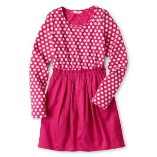 JOE FRESH Joe Fresh Dotty Dress   Girls 4 14, Pink, Girls