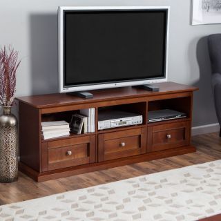  Belham Living Hampton TV Stand with Drawers   Cherry Multicolor   KG 