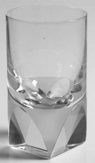 Rosenthal Skal Clear 7 Oz Flat Tumbler   6300, Square Base   Frosted Accents