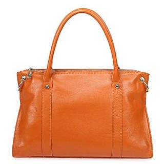 Womens Latest OL Design Ladies Genuine Grain Leather Handbag Linning Color on Random