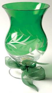 Lenox Petite Floral Christmas 1 Piece Open Hurricane/Vase   Cut Red Or Green Hur