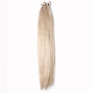 Straight Brazilian Remy Hair Extensions Stick Tip 18 inch 100 strands 50G/Package Blond Color 613#