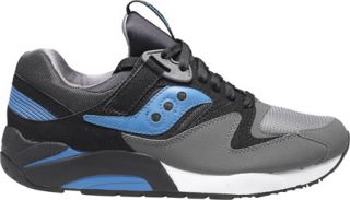 Mens Saucony Grid 9000   Black/Grey/Bright Blue Running Shoes