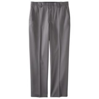Mens Tailored Fit Checkered Microfiber Pants   Gray 32X32