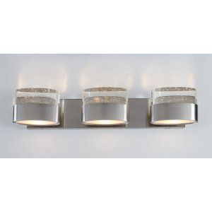 Varaluz 234B03SN Pop Pop   3 Light   Vanity   Satin Nickel Finish with Bubbly K9