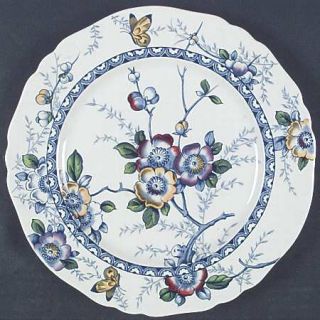 Alfred Meakin Medway Decor Blue Multicolor Dinner Plate, Fine China Dinnerware  