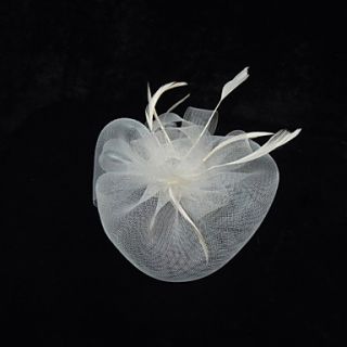 Elegant Net With Feather Womens Fascinators