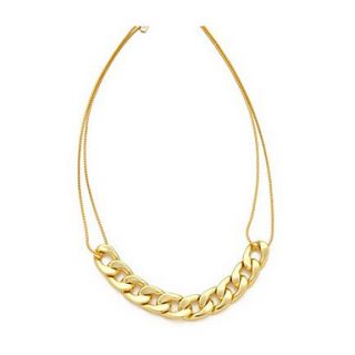 Gold Hollow Chain Bid Necklace