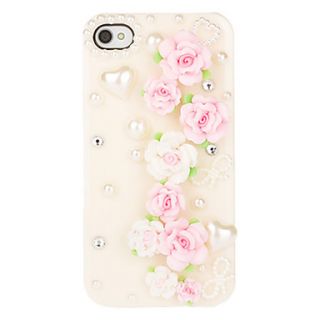 Polymer Clay Flower Ornament Back Case for iPhone 4/4S