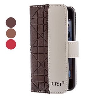 Business Style PU Full Body Case with Card Slot,Strap and TPU Back Cover for iPhone 5 (Optional Colors)