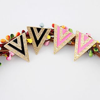 Double Color Triangle Stud Earrings(Assorted Color)