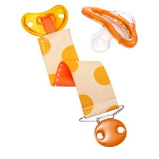 Munchkin LATCH Pacifier & Designer Clip, 0+ Months   Orange