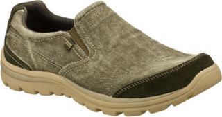 Mens Skechers Relaxed Fit Superior Conner   Gray Canvas Shoes