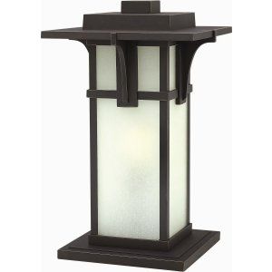 Hinkley HIN 2237OZ Manhattan 1 Light Outdoor Pier Mount with Etched Seedy Glass