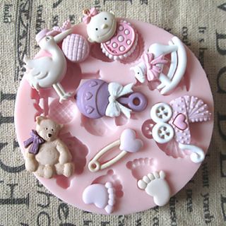 3D Bear Feet BABY Toy Silicone Mold Fondant Molds Sugar Craft Tools Chocolate Mould For Cakes