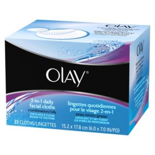 Olay 2 in 1 Combination/Oily Daily Facial Cloths   33 Count