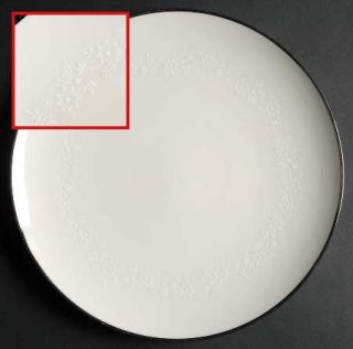 Noritake Montblanc Dinner Plate, Fine China Dinnerware   White Flower Band On Iv