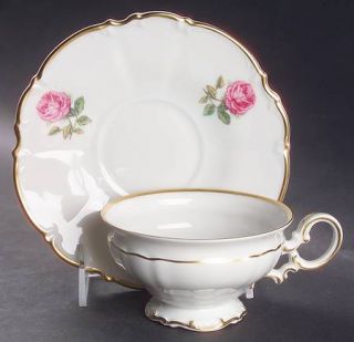Hutschenreuther Dundee, The Footed Cup & Saucer Set, Fine China Dinnerware   Syl