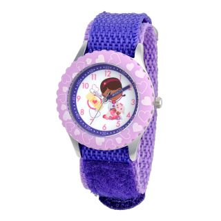 Disney Doc McStuffins Kids Time Teacher Purple Strap Watch, Girls