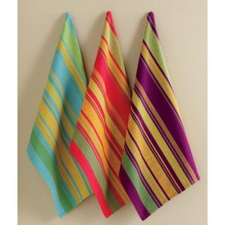 Tag Fall Jardin Stripe Kitchen Towels   Set of 3 Multicolor   530682