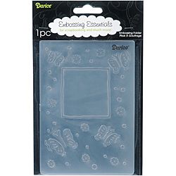 Darice Butterfly Frame Embossing Folder (Clear Materials: PlasticPackage includes one(1) embossing folder Add texture and style to your paper and cardstock projects Folders fit most embossing machines (sold separately) Dimensions: 5.75 inches x 4.25 inche