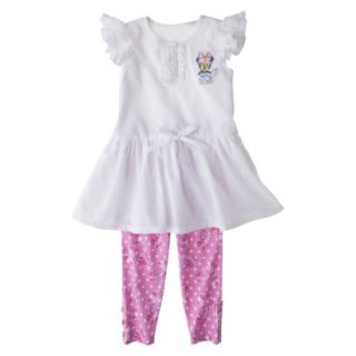 Disney Minnie Mouse Infant Toddler Girls Cap Sleeve Tunic and Floral Legging
