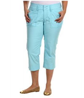 Jag Jeans Plus Size Plus Size Ennis Crop Paperweight Ripstop Womens Capri (Blue)