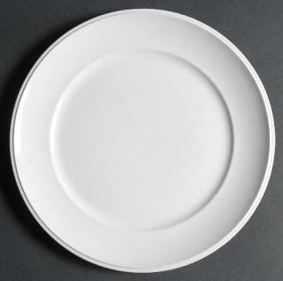 Johnson Brothers Colonial Dinner Plate, Fine China Dinnerware   All White, Rim S