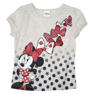 Disney Minnie Mouse Infant Toddler Girls Short Sleeve Tee   Light Tan 18 M