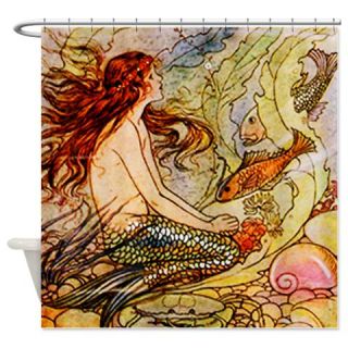 CafePress Vintage Mermaid Shower Curtain Free Shipping! Use code FREECART at Checkout!