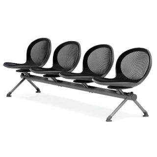 OFM Net Series Four Chair Beam Seating NB 4 Color: Black