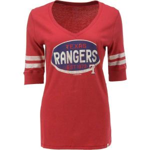 Texas Rangers 47 Brand MLB Womens Flanker Stripe T Shirt
