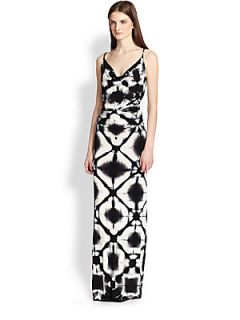 Young Fabulous & Broke Lavinia Ruched Waist Printed Stretch Jersey Maxi Dress  