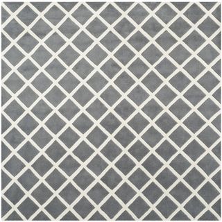 Safavieh Handmade Moroccan Chatham Dark Gray Wool Area Rug (7 Square)