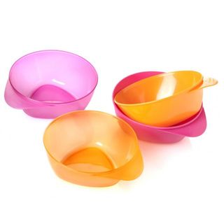 Tommee Tippee Explora Easy Scoop Pink/orange Feeding Bowls (pack Of 4)