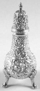 Kirk Stieff Repousse Full Chased/Hand Chased Pepper Shaker   Strlg, Hollo,Floral