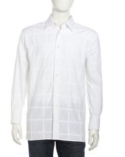 Clipped Sport Shirt, White