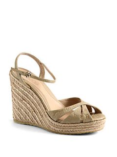Gucci Penelope GG Leather Espadrille Wedges