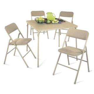 Cosco 34 in. Square Table and Chair Set   Wheat   5 Pack Multicolor   14 551 WHD
