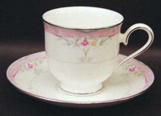 Lenox China Emily Footed Cup & Saucer Set, Fine China Dinnerware   Debut, Floral