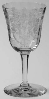 Morgantown Virginia (Stem 7587) Wine Glass   Stem 7587,Etch #733, Urn/Floral,Opt